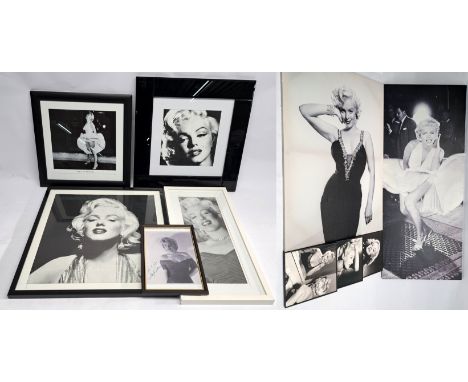 Marilyn Monroe pictures x10, canvas and framed, the picture with a signature is a print not hand signed. measures approx. 10"