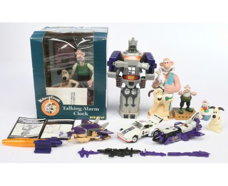 Hasbro Transformers G1 loose / incomplete Jazz, Galvatron, Astrotrain, Blitzwing with assortment of Wallace &amp; Gromit coll