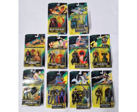 Kenner Batman Forever action figure group x ten including: (1) Hydo Claw Robin; (2) Sonar Sensor Batman; (3) Two-Face; (4) Ma