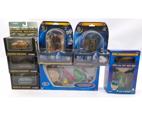 Bandai, Character, Corgi collectibles group Including: Thunderbirds Action Vehicle Set, Doctor Who Weeping Angel action figur