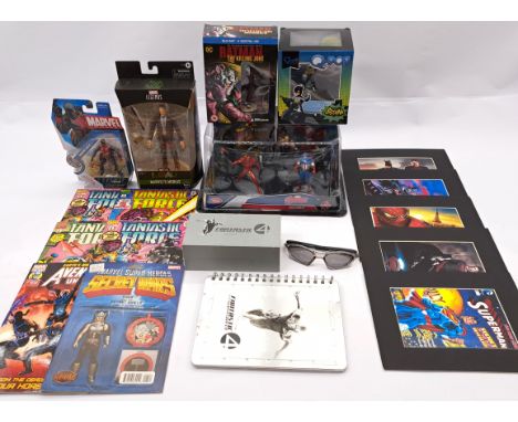 Marvel Action Figures &amp; Collectibles group Including: Fantastic 4 Rise of the Silver Surfer Sunglasses, Hasbro Loki Marve