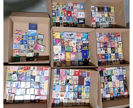 Large group of playing cards including: Bratz, Barbie, Airlines, James Bond, Dinosaurs, plus others; unchecked for completene