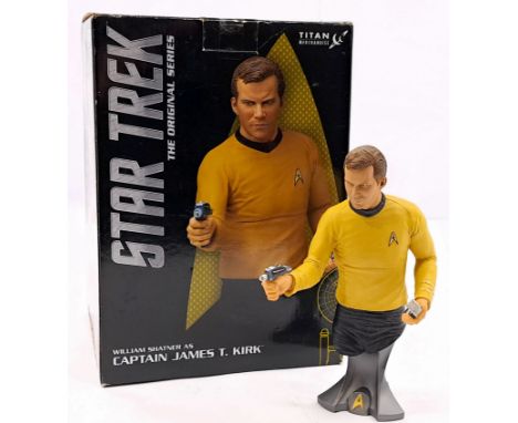 Titan Merchandise Star Trek Masterpiece Captain Kirk Bust, within Good to Good Plus box with inner packaging, Excellent to Ne