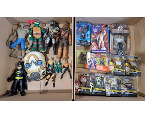 TV &amp; Film related action figures group Including: DC Comics 12" Man Bat, Teenage Mutant Ninja Turtles Raphael, Star Wars 