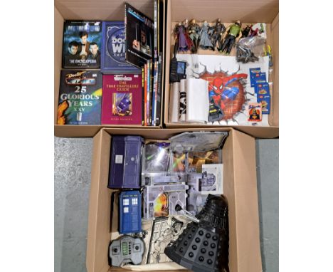 Doctor Who collectibles group plus others Including: Doctor Who Tardis &amp; Books, The Lord of the Rings figures, Remote con