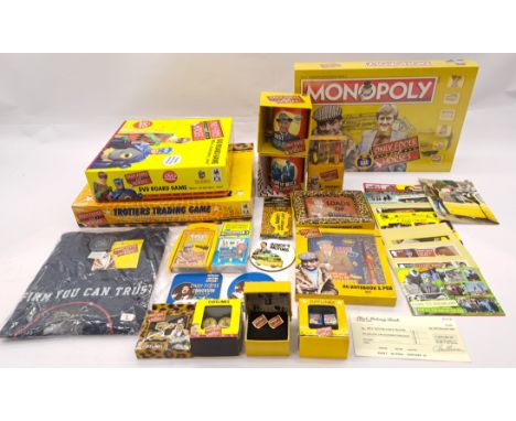 Only Fools and Horses Collectibles group Including: Monopoly (sealed), Cufflinks, Mugs, Only Fool and Horses Large graphic T-