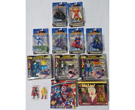 Marvel &amp; DC action figure group including: (1-3) Toy Biz Marvel Shape Shifters (Apocalypse, Punisher, Spider-Man); (4) DC