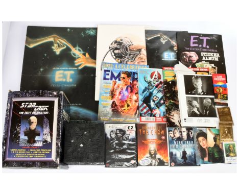 Assortment of Star Trek, E.T the Extra Terrestrial mixed ephemera, includes Locutus of Borg bust (Greg Aronowitz), DJ Edwards