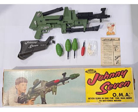 Topper Toys Johnny Seven One Man Army large scale Gun, circa 1960s, finished in green/black, unchecked for completeness but d