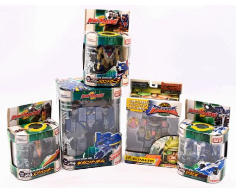 Takara Transformers Group including: (1) Robot Master Rijie RM-03; (2) Robot Masters Air Hunter RM-06; (3) Bound Rogue RM-07;