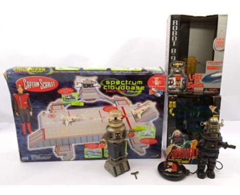Trendmasters, Vivid Imagination trio Including: 1997 Lost in Space Robot B-9, 1999 Forbidden Planet remote controlled Robby t