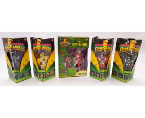 Bandai Power Rangers group x5 Including: Jason (Red), Trini (Yellow), Zach (Black), Billy (Blue) & Kimberly (Pink), unchecked