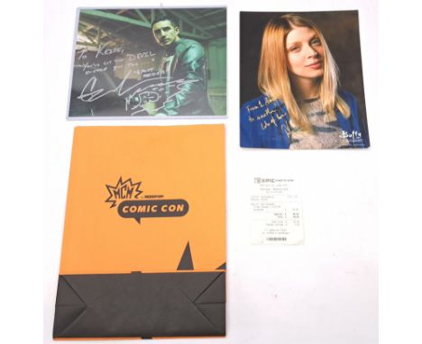 Buffy the Vampire Slayer &amp; Agents of S.H.I.E.L.D Autograph pair signed by Amber Benson "Tara Maclay" (No COA), Gabriel Lu