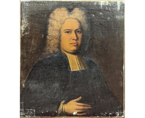 18th century British School, portrait of a clergyman, oil on canvas, H.76cm W.63cm