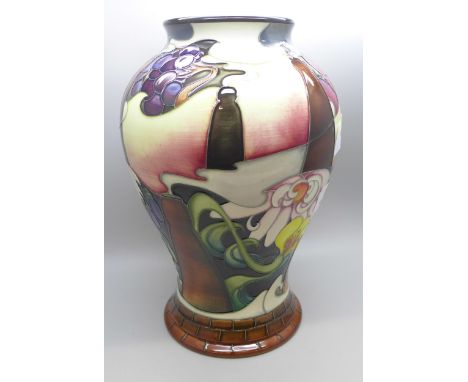 A Moorcroft pottery Cloud Nine vase, designed by and signed to base Emma Bossons, 2006, 137, 23cm