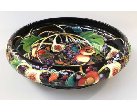 A Modern Moorcroft Pottery Prestige Bowl, decorated in the Queens Choice design, by Emma Bossons, impressed and painted marks