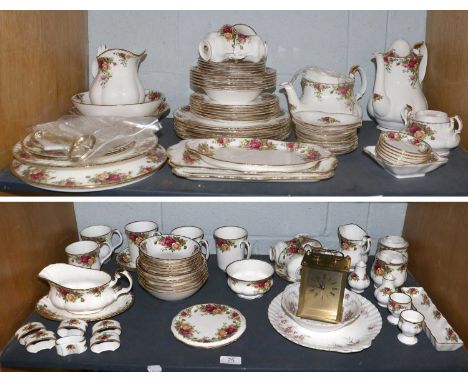 Royal Albert 'Old Country Roses' Porcelain Dinner Tea and Coffee Service, together with other Royal Albert, silver plate and 