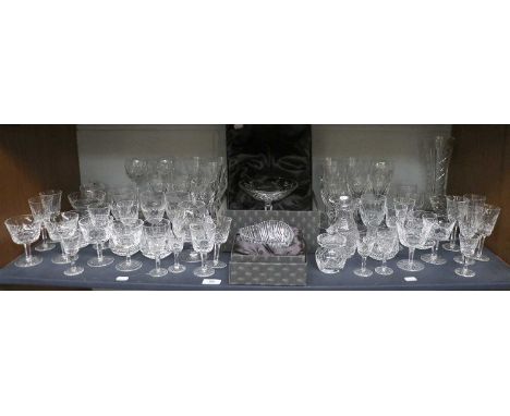 A Quantity of Various Waterford Crystal Glassware (one shelf) In good condition