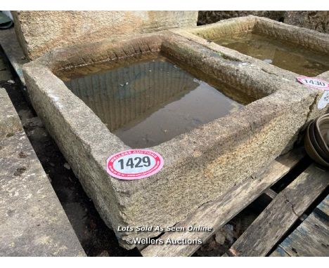 *A SANDSTONE TROUGH, 22CM (H) X 75CM (L) X 66CM (W)