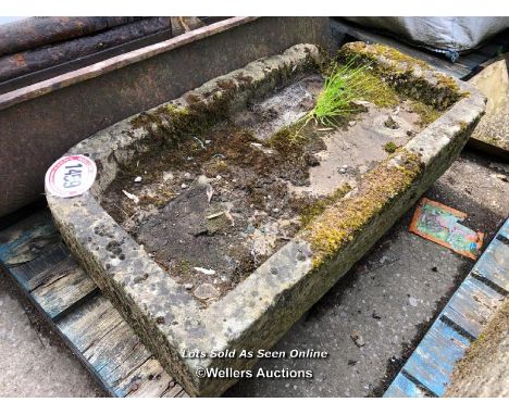 *A YORK STONE TROUGH/SINK, 17CM (H) X 91CM (L) 49CM (W)