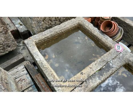 *A SANDSTONE TROUGH, 22CM (H) X 75CM (L) X 66CM (W)