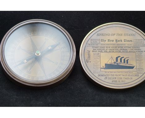 Brass Titanic compass 