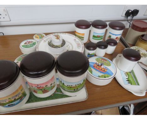 Good collection of Villeroy &amp; boch kitchenware to include 6 Wedgwood plates Kutani crane pattern 