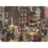 Max Liebermann. „Judengasse in Amsterdam (Uilenburgersteeg, Ecke Jodenbreestraat)“. 1905