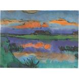 Emil Nolde. „Marschlandschaft um Seebüll“. Um 1935/40