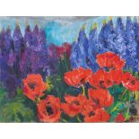 Emil Nolde. „Mohn und blaue Lupinen“. 1950