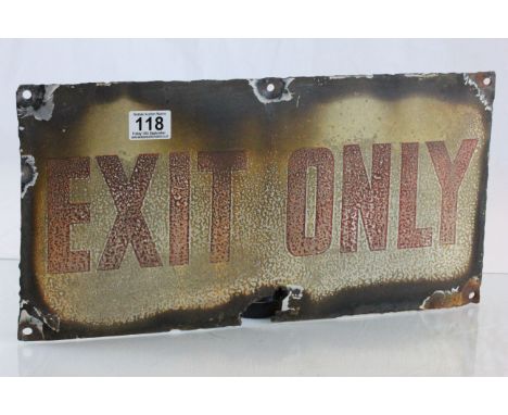 Vintage Enamel ' Exit ' Sign