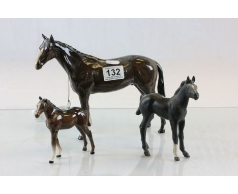 Three vintage Beswick horses