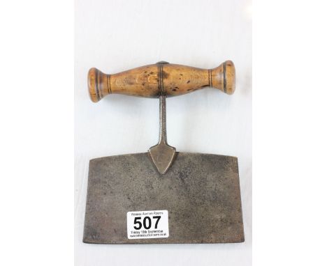 Vintage Wooden Handled Herb Cutter, the blade marked W Marples & Sons