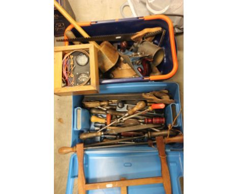 Mixed Lot of Vintage Tools, mainly Carpentry, some with wooden handles