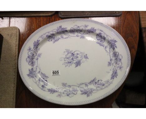 Large Danish ceramic meat platter, marked to base P&B Denmark