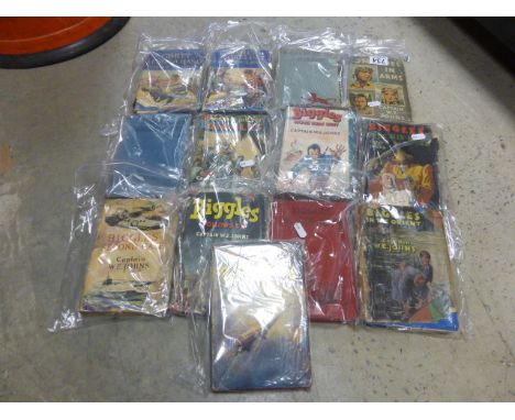 Thirteen Captain W. E. Johns. Hardback Books including 5 First Edition Biggles Books with dust covers, 2 First Edition Biggle