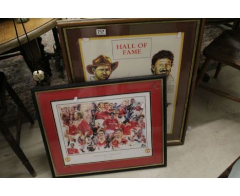 Cricket - Framed and Glazed Limited Edition 'Hall of Fame ' Print of Graham Gooch, Ian Botham, David Gower and Mike Gatting, 