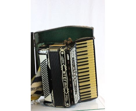 Stepani piano accordion, cased
