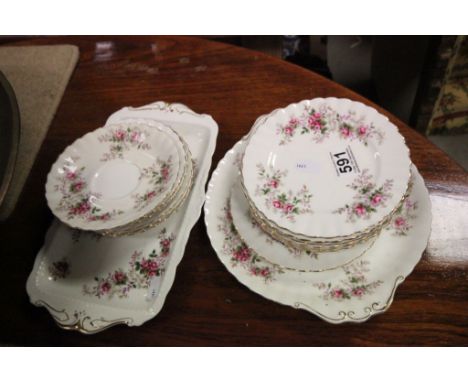 Collection of Royal Albert "Lavender Roses" saucers & plates