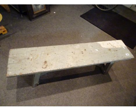 Vintage Painted Pine Bench