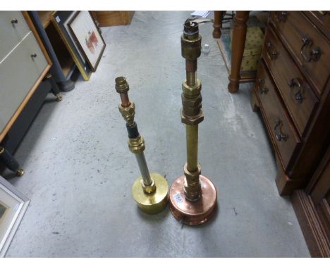 Two vintage Trench Art style lamps