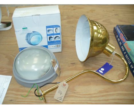 An Outdoor / porch light and a gilt metal wall light fitting ( 4358PB )

*Please note that this lot is subject to VAT on top 