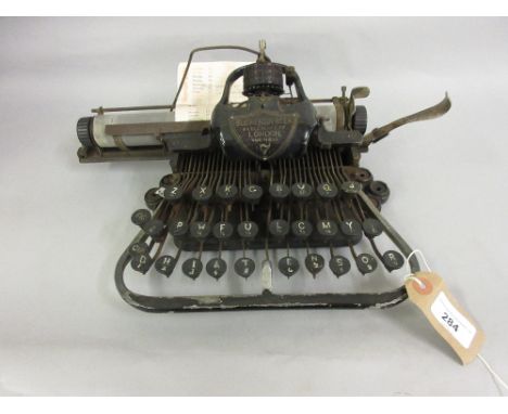 American Made typewriter with plaque inscribed Blickensderfer, numbered 7 