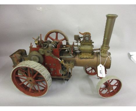 Steam driven scale model traction engine (for restoration)Rear wheel diameter - 6ins, length - 18ins 