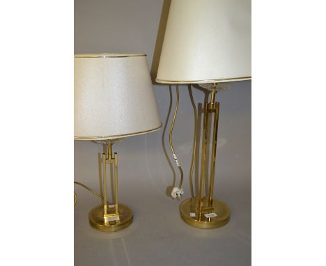 Kolarz brass table lamp, together with another similar 