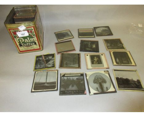 Small collection of glass magic lantern slides, various subjects 