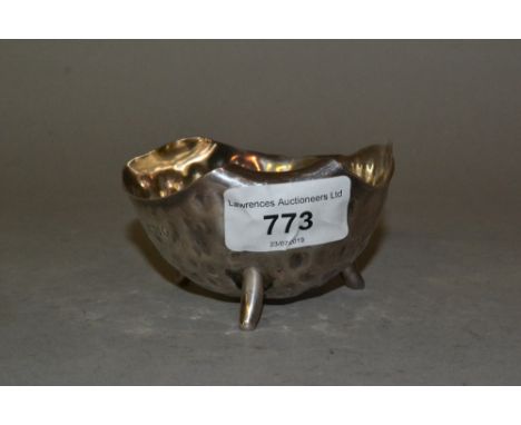Unusual Victorian silver trinket bowl by Hukin and Heath 