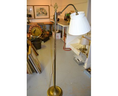 Brass adjustable column standard lamp 