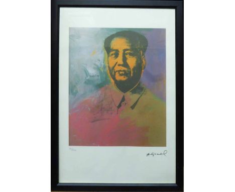 ANDY WARHOL 'Chairman Mao', lithograph, from Leo Castelli gallery, stamped on reverse, edited by G. Israel on Arches paper, n