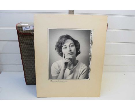 CASE CONTAINING VINTAGE BLACK AND WHITE PORTRAIT AND ARCHITECTURAL PHOTOGRAPHS